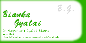 bianka gyalai business card